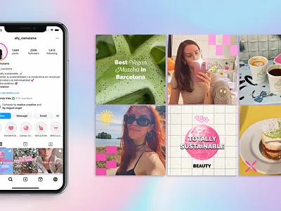Ally Viamalama Social Media Content brand identity branding content creator graphic design instagram profile look and feel personal brand social media social media content sustainability visual identity