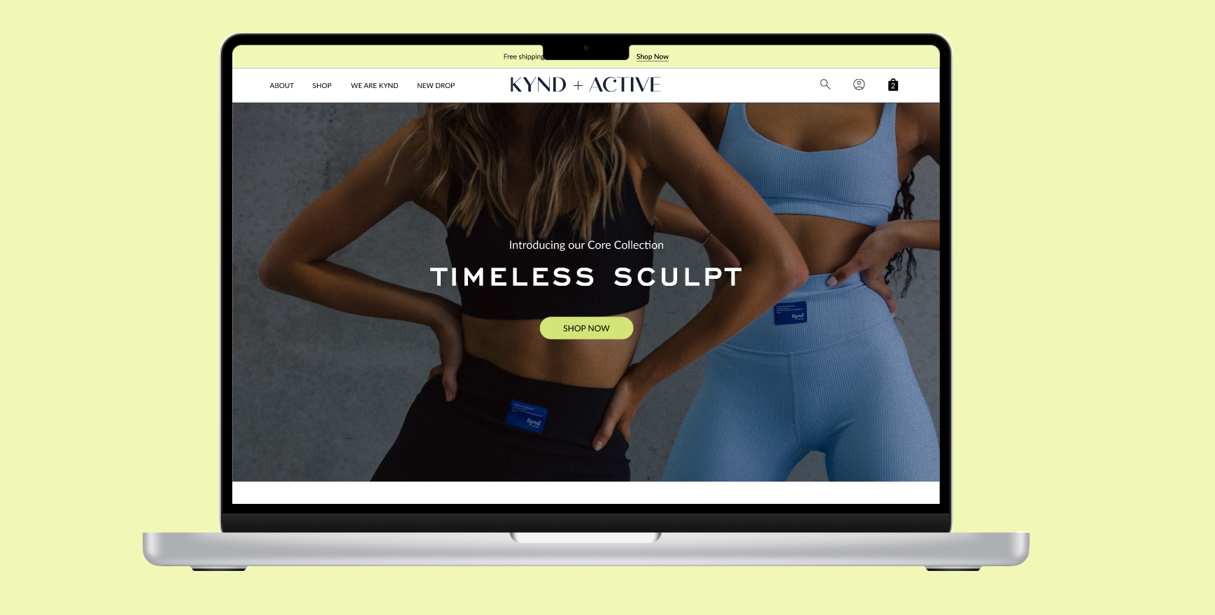 Kynd + Active Active wear Web design active wear fashion uiux design web design women fashion