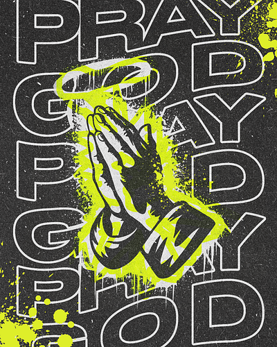 Pray God | Christian Poster christian