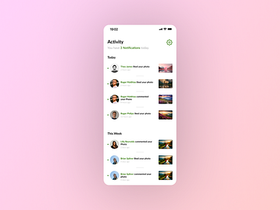 Activity Feed #DailyUi activityfeed dailyui