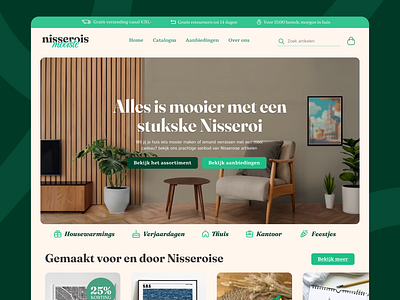 Nisserois Mooiste: Home & Living Website Design Concept design webshop website