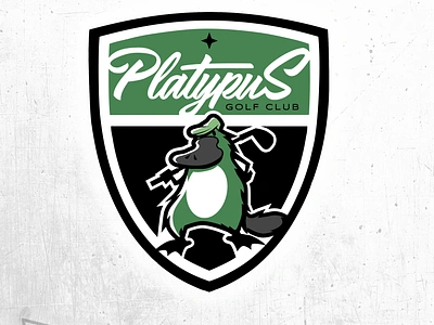 Logo concepts - golfing group chipdavid dogwings drawing golf illustration logo platypus sports graphic vector