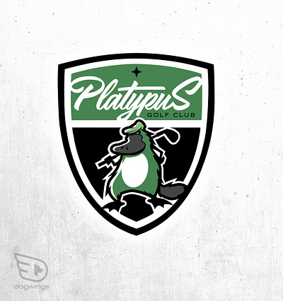 Logo concepts - golfing group chipdavid dogwings drawing golf illustration logo platypus sports graphic vector