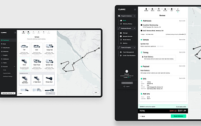 Curri | Booking Funnel UI/UX brand branding cars construction design identity illustration logistics logo people transportation typography ui ux web