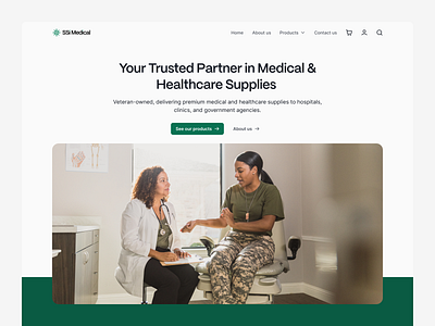 SSI Medical - Landing page doctor ecommerce figma health healthcare landing page medical product shop ui design ux design woocommerce