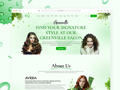 Hair Care Salon Website UI Design branding design figma figma design figma website graphic design interactive design ui uiux uiux design user experience user interface web design website design