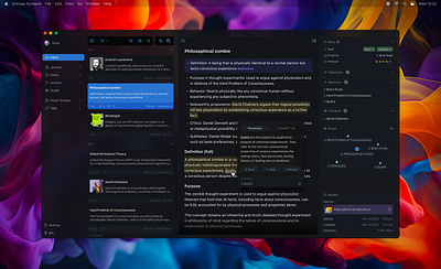 Note-taking app for power users - dark mode app concept darkmode macos ui