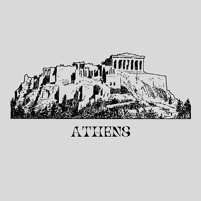 ATHENS graphic design illustration logo vector