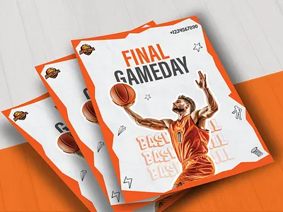 Basketball Flyer Design basketball brand identity branding brochure business corporate creative design flyer graphic illustrator leaflet modern photoshop print professional
