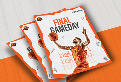 Basketball Flyer Design basketball brand identity branding brochure business corporate creative design flyer graphic illustrator leaflet modern photoshop print professional