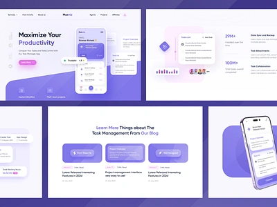 Task Management SaaS Website Design app saas website landing page project management project saas landing page saas landing page saas product saas website design task management task saas landing page to do app to do saas uxui website design