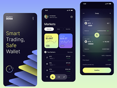 Crypto Market Trading bank banking blockchain crypto crypto platform cryptocurrency defi exchange finance financial fintech forex invest nft product design trading ui ux wallet web design web3