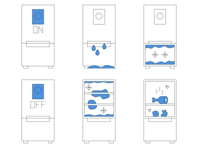 Icon Set of Refrigerator Repair fridge graphic design icons illustration refrigerator repair set of icons tools vector