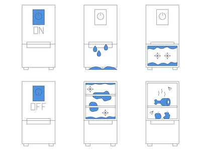 Icon Set of Refrigerator Repair fridge graphic design icons illustration refrigerator repair set of icons tools vector