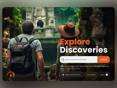 Travel Attractions Website adventure agency attractions explore landing landing page landing page design tour tourism travel travel agency travel app traveler traveling trip ui ui ux web web design website