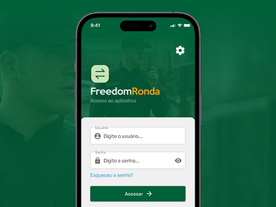 Login Mobile App - FreedomRonda green login login login app login mobile login smartphone login ui mobile mobile app responsive login