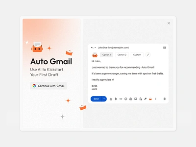 Login Popup account ai app chrome extension design light login mockup orange sign in user