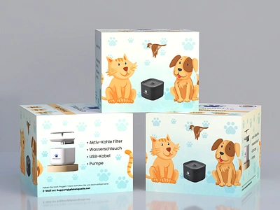 Amazon Product Packaging Box Design 3d mockup 3d render air purifier box design box render branding dog product packaging packaging design stay hydrated