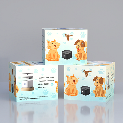 Amazon Product Packaging Box Design 3d mockup 3d render air purifier box design box render branding dog product packaging packaging design stay hydrated