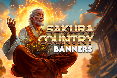 Casino banners (Sakura Country)🌸 art banner banners casino banner casino game casino online characters design game graphic design ui