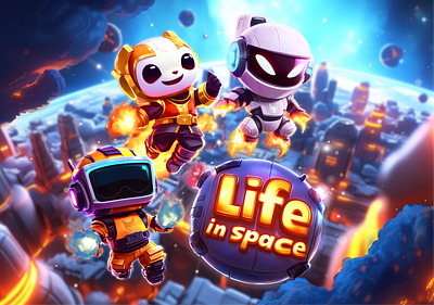 Developing characters (Life in space)🌌 cartoon characters design character game game character game design graphic design ui