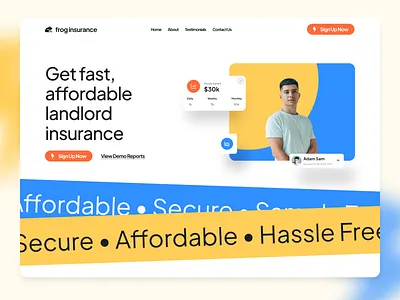 Landlord Insurance - Landing Page ui