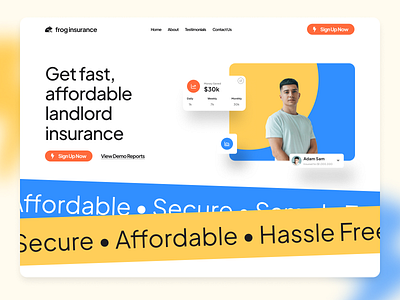 Landlord Insurance - Landing Page ui