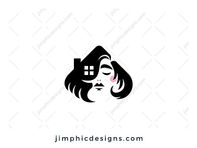 Female Realty Logo branding design graphic design house logo logo logo design realty vector