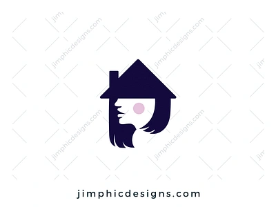 House Of Woman Logo branding design graphic design house house logo logo logo design roof vector