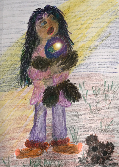 Teddy Bear child childfigure colorpencils contemprorary drawing girlandteddy humanform illustration littlegirl teddybear