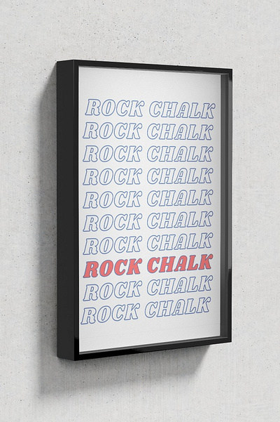 Rock Chalk Posters branding college kansas poster poster design sports tagline typography university