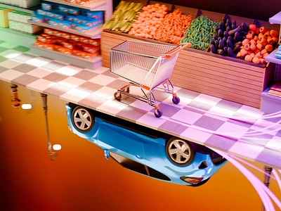 Supermarket Promo 3d graphic design illustration