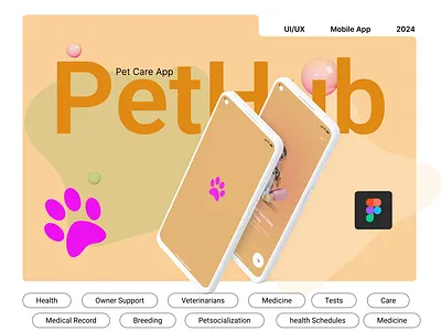 PET HUB (Pet Care App) 3d app branding mobile app prototyping ui ui design ux design wireframing