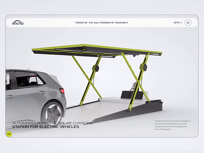 Solar Car Charger - Website Design animation blue bluegrey bluewebsite car desktop electriccar glassheader grey header moderncar newcar responsive scrolleffect scrolling uianimation websitescroll