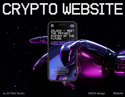 Website for crypto company 3d animation branding graphic design logo motion graphics ui