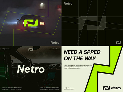 Netro - Logo Design Concept brand identity branding car concept design designer portfolio drifting driver ferrari letter n logo logo designer modern motion moto netro race road sports way