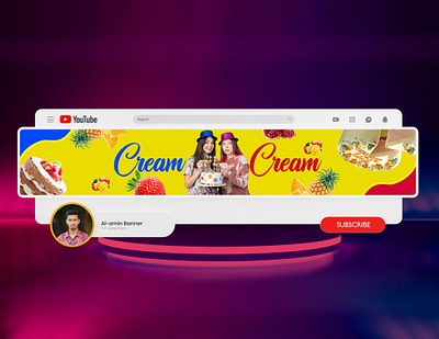 Cooking Youtube Banner Design banner banner design channel art cooking banner cover header youtube banner youtube banner design youtube channel