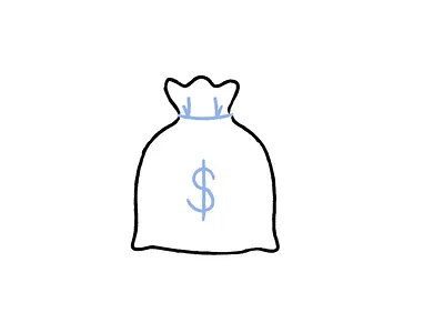 Money Bag animation finance icon illustration linedrawing minimal money moneybag simple ui ux