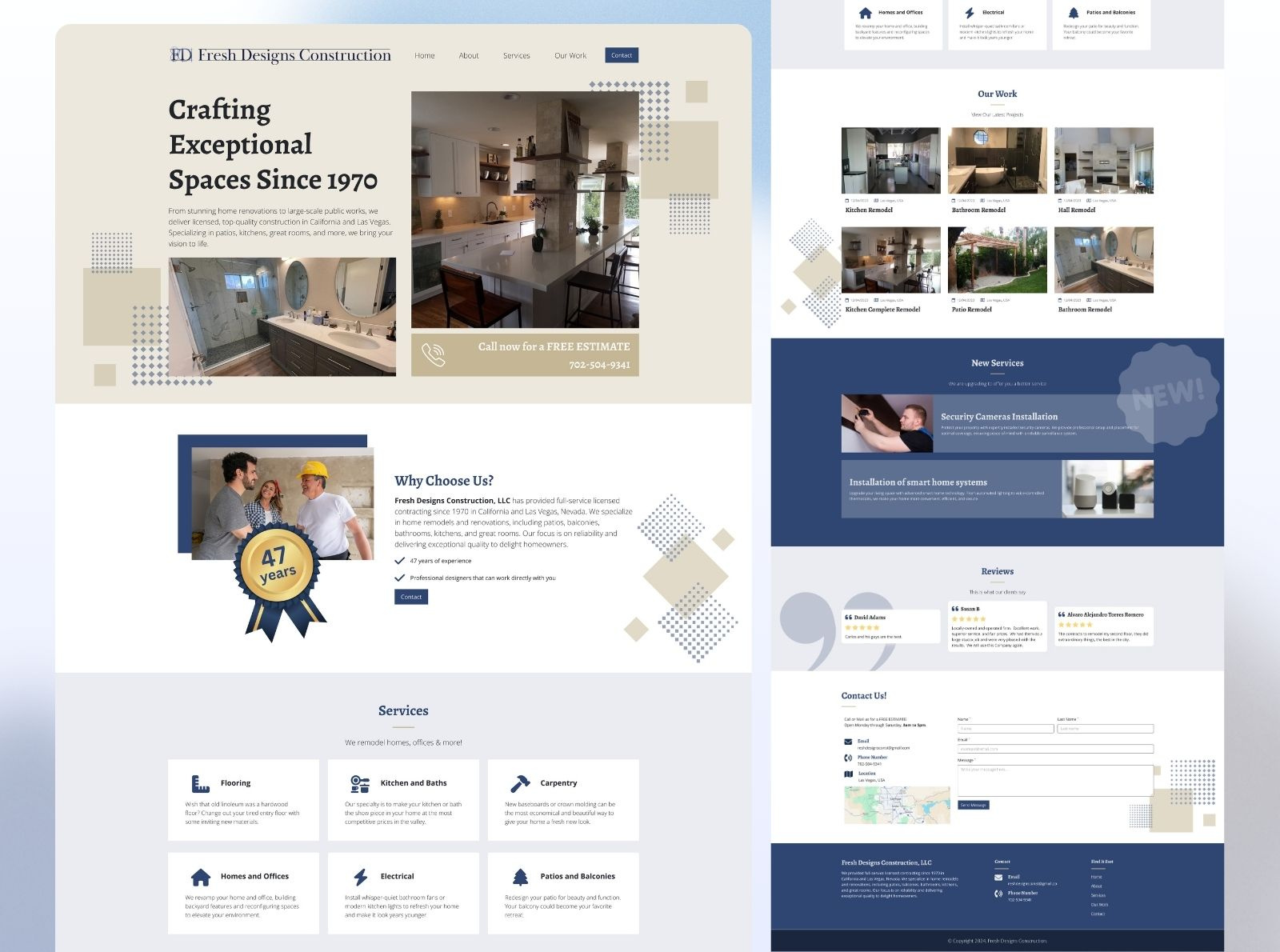 Fresh Designs Construction, LLC bootstrap css figma figma design frontend html javascript sass uiux wireframe