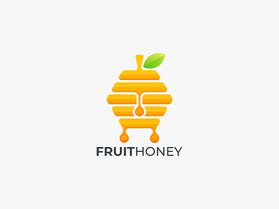 FRUIT HONEY branding design fruit coloring fruit honey fruit honey design graphic fruit logo graphic design icon logo