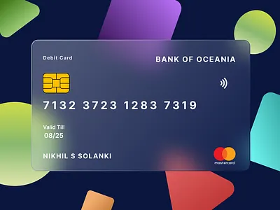 Credit Card (Glass Morphism) credit card figma glass morphism graphic design ui uiux uiux design