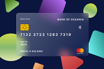 Credit Card (Glass Morphism) credit card figma glass morphism graphic design ui uiux uiux design