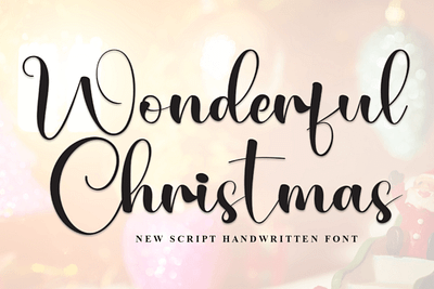 Wonderful Christmas Font brush font calligraphy font classy font display font elegant font fashion font feminine font handwriting font invitation font lettered font letterhead font ligature font luxury font product font scratchones script font signature font stylisth font wedding font written font