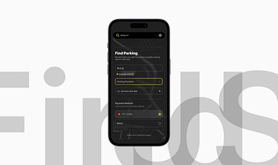 Find Closest Available Parking app black branding car card colors colour design glass graphic design illustration logo map product design typography ui uiux ux vector yellow