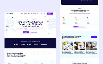 AirNova - Technology, Professional Services Website Template airdokan animation design figma community figma template framer template graphic design landing page uiux webflow webflow template