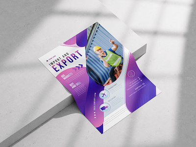 Logistics import and export flyer design brochure brochure design cargo expoet flyer export flyer flyer design freight graphic design import import flyer logistics logistics flyer print design shipment shipping transport transportation