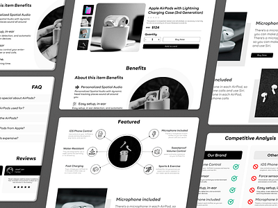 Apple Air pod Product Page UI Design 1 product page design air pod air pod product page design apple air pod branding design designinspiration product page design product page ui single product single product design single product design ui ui user interface design ux web design