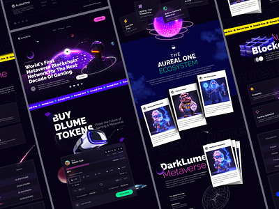 Aurealone-Metaverse Website🔥 blockchain coin crypto deeboo design dlume eth gaming meta world metaverse network technology token trend ui uidesign uiux web web3 website