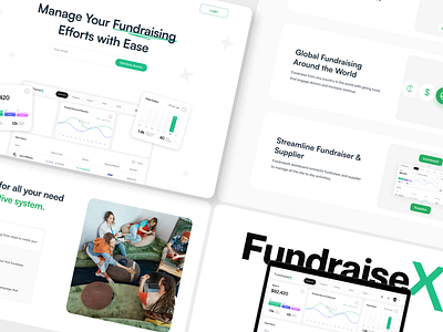 FundraiseX - Fundraising Landing Page UI UX Design charity charity platform website crowdfunding dashboard donation donation landing page donation website funding app design fundraise fundraise app fundraise ui design fundraise web fundraise website fundraising landing page funds landing page web design website design