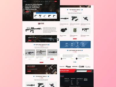 Sentry Ammo Website Design branding design e commerce website featured product section firearms accessories landingpage online retailer website sentry ammo website ui uiuxdesign web